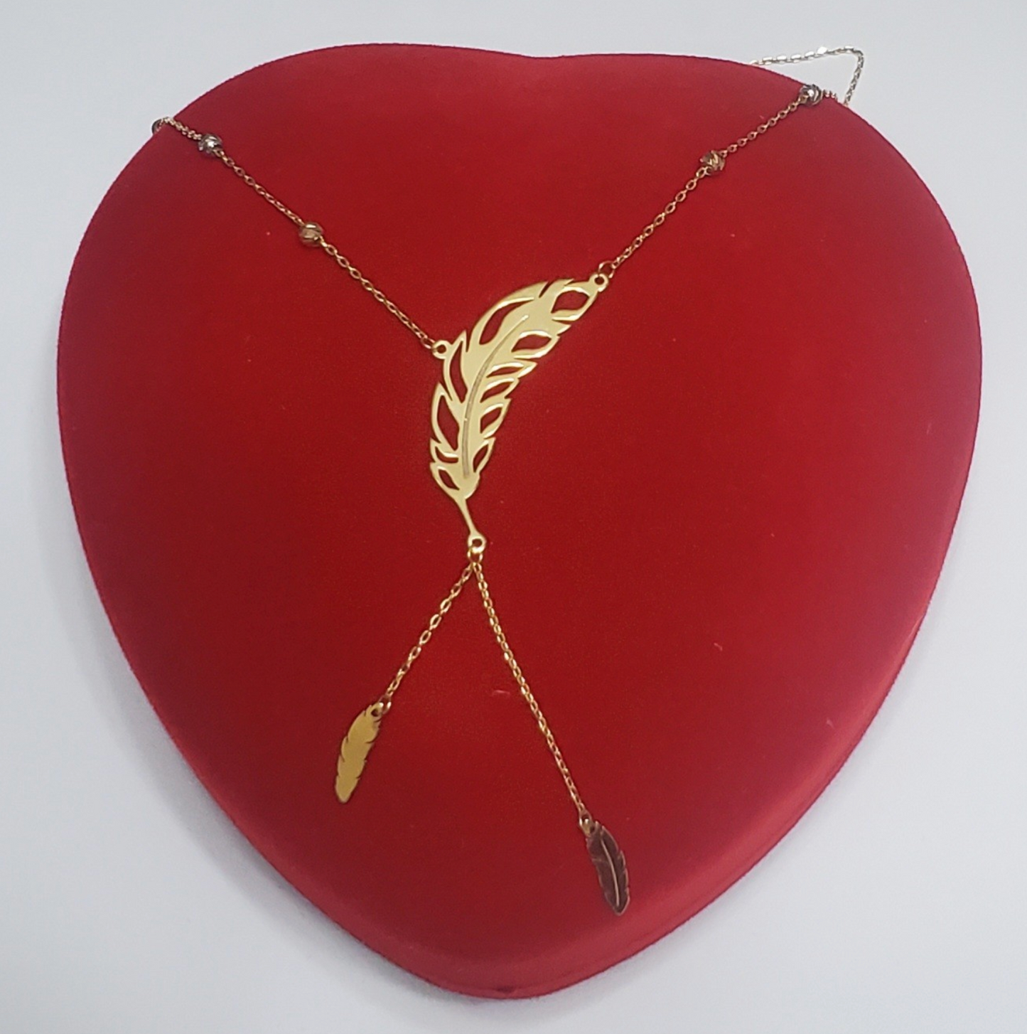 COLLIER EN OR 18 CARRATS "PLUME"