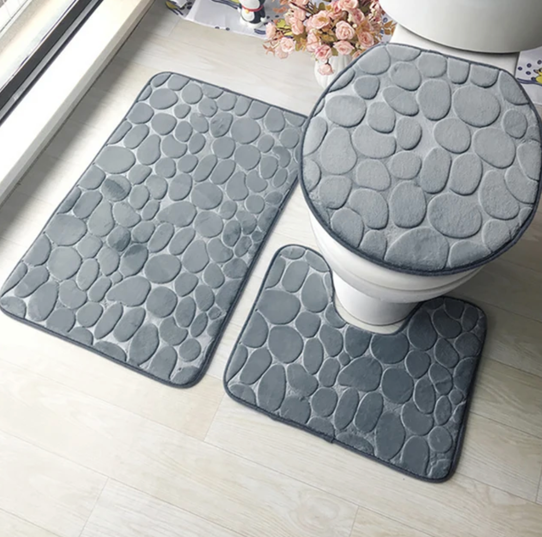 ✅ SET DE 03 PC TAPIS SALLE DE BAIN