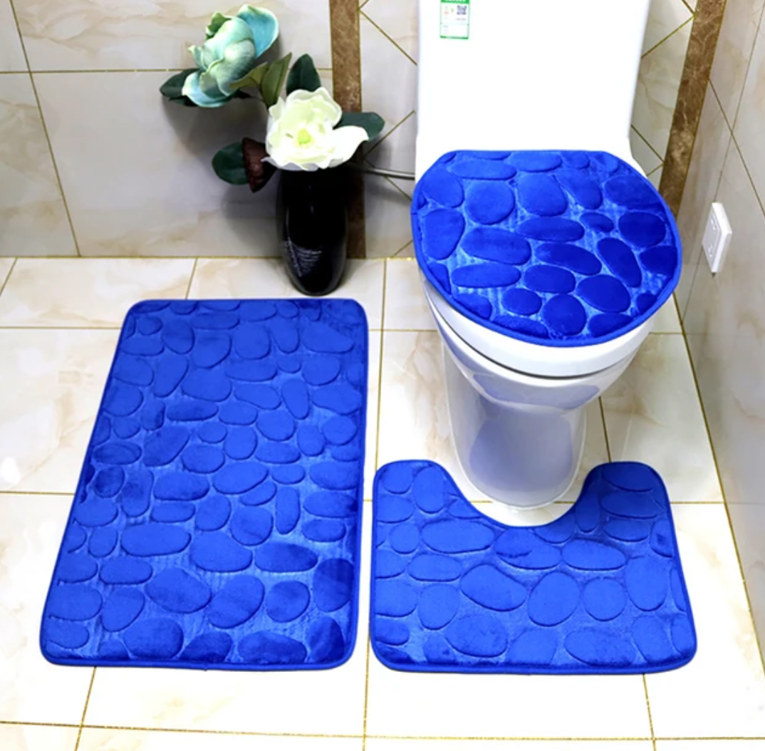 ✅ SET DE 03 PC TAPIS SALLE DE BAIN