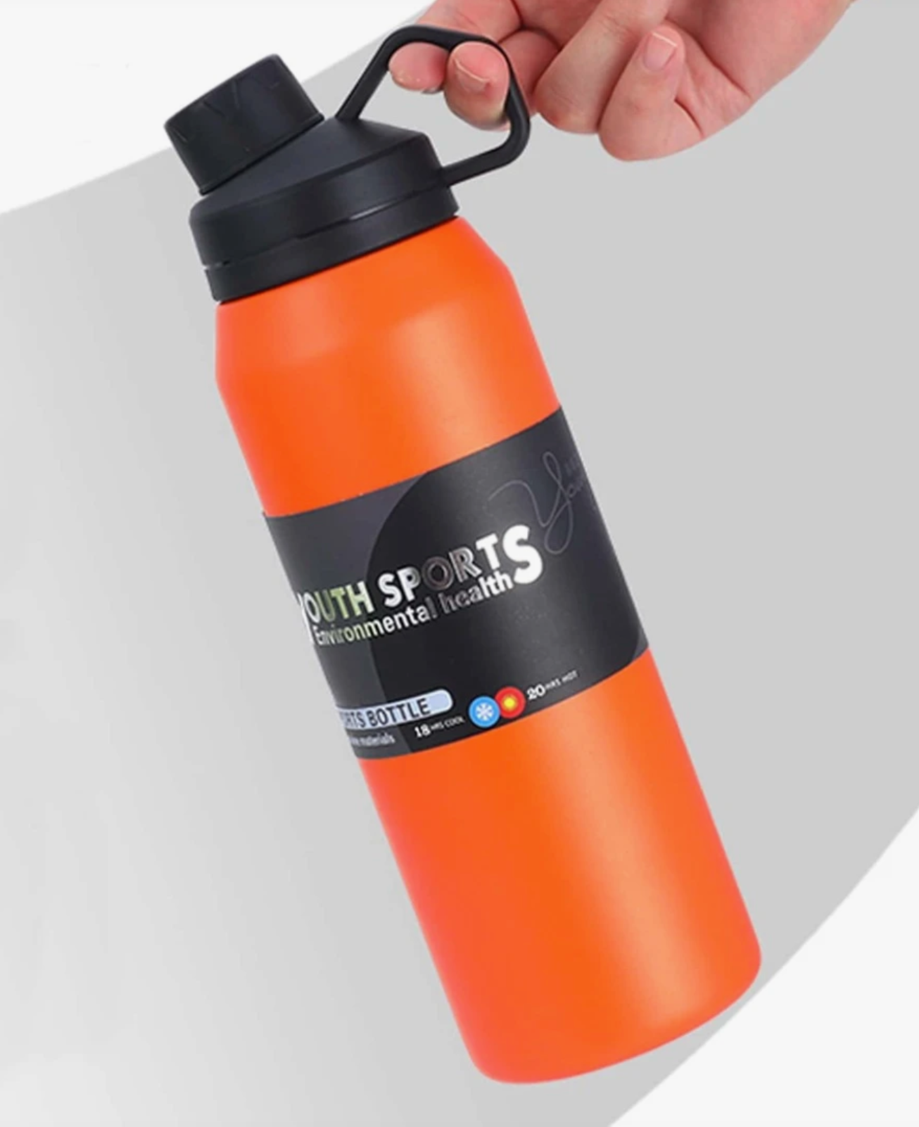 ✅ 01 Gourde SPORT ISOTHERME en Acier Inoxydable (Choisissez votre couleur!)