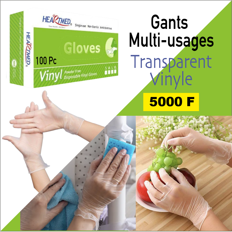 ✅ Pack de 5 boîtes de 100 gants en vinyle – (Idéal pour les utilisateurs réguliers)