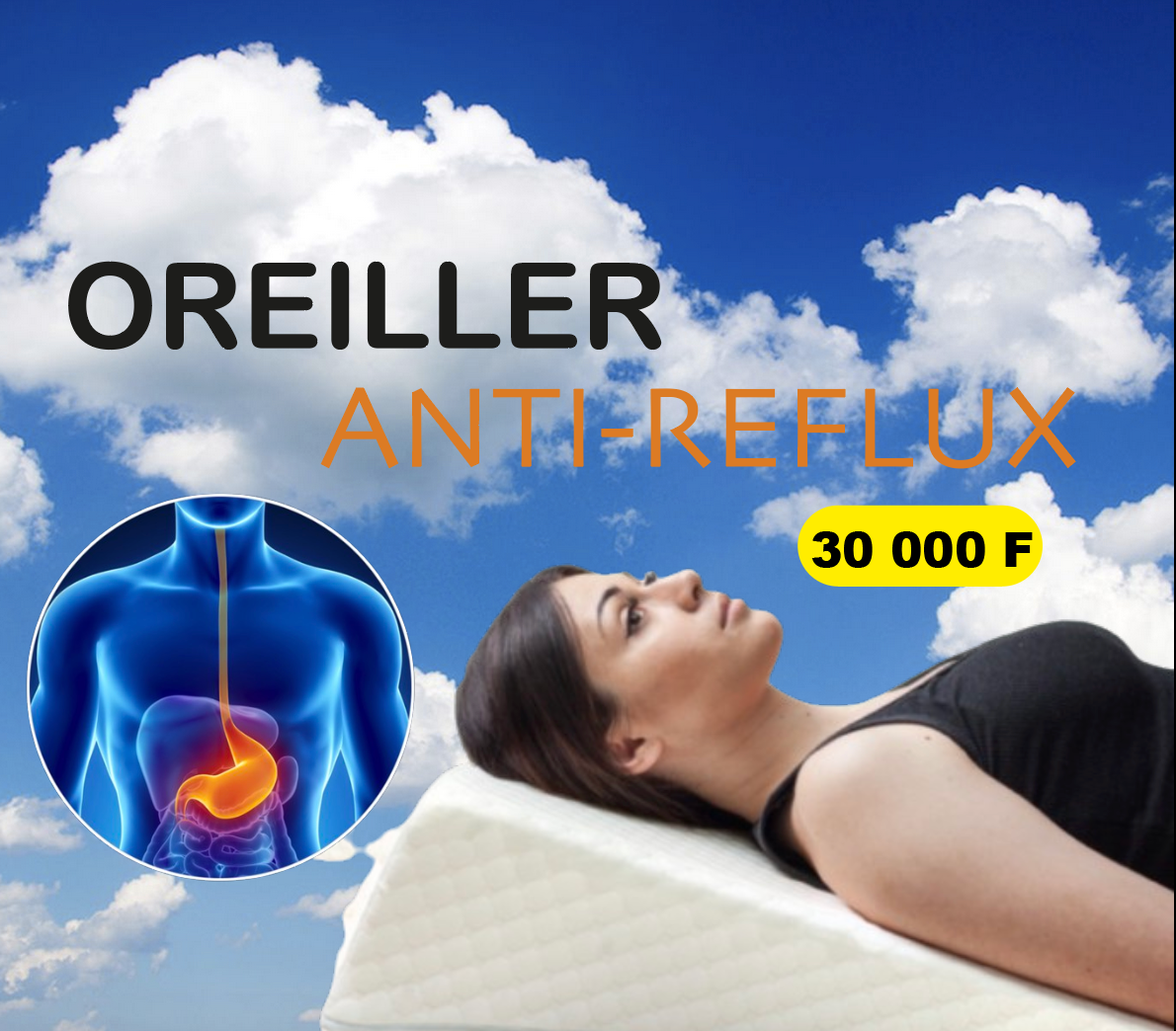 Oreiller Anti-reflux Orthopédique