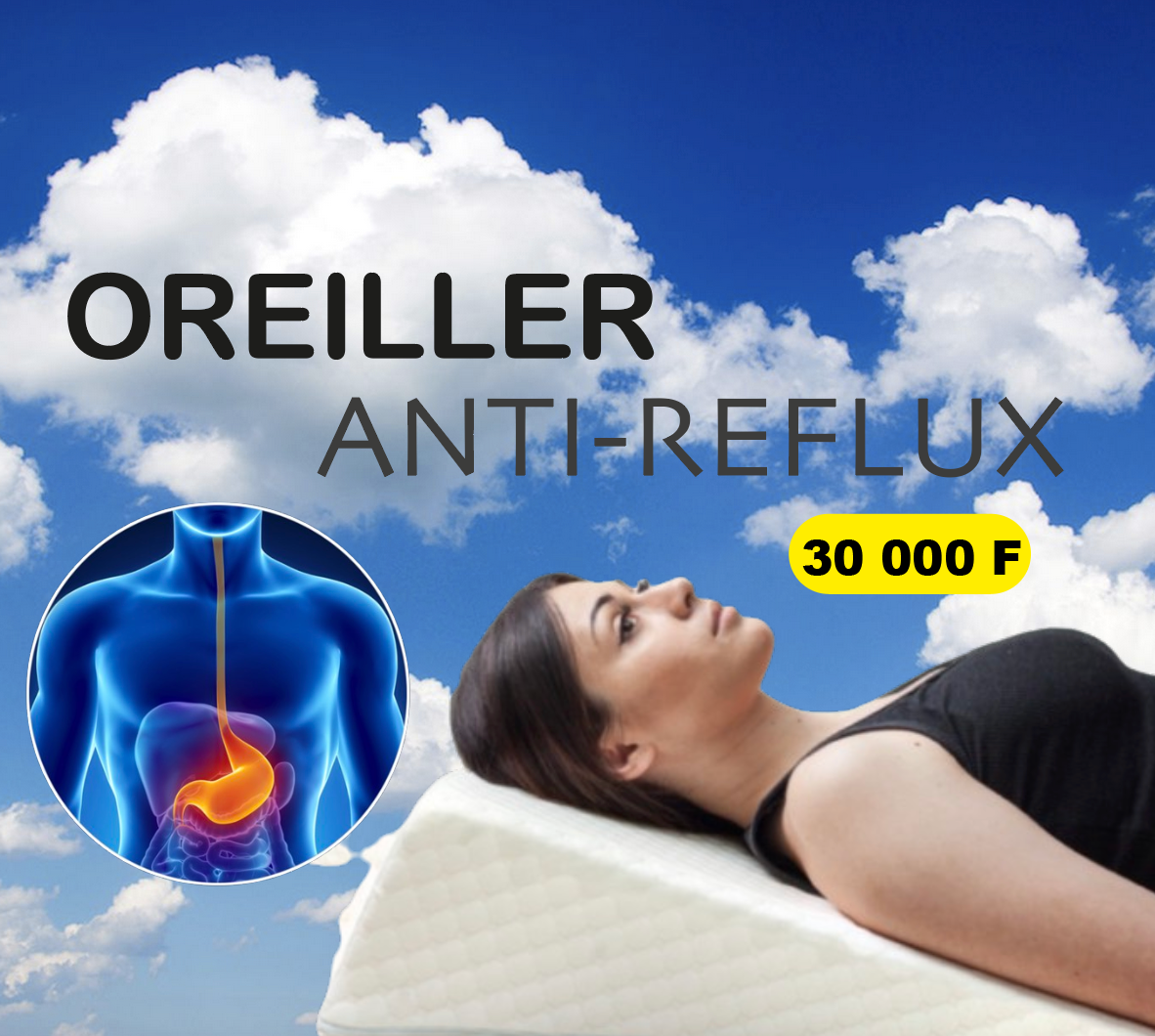 Oreiller Anti-reflux Orthopédique
