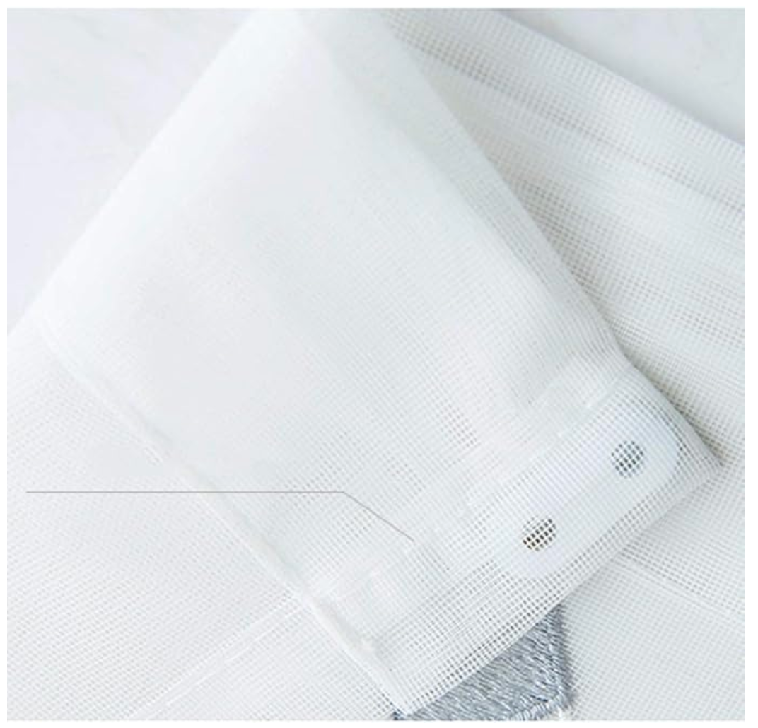 ✅ VOILAGE AVEC BRODERIE MOTIF GRIS/JAUNE L140 x H260 cm