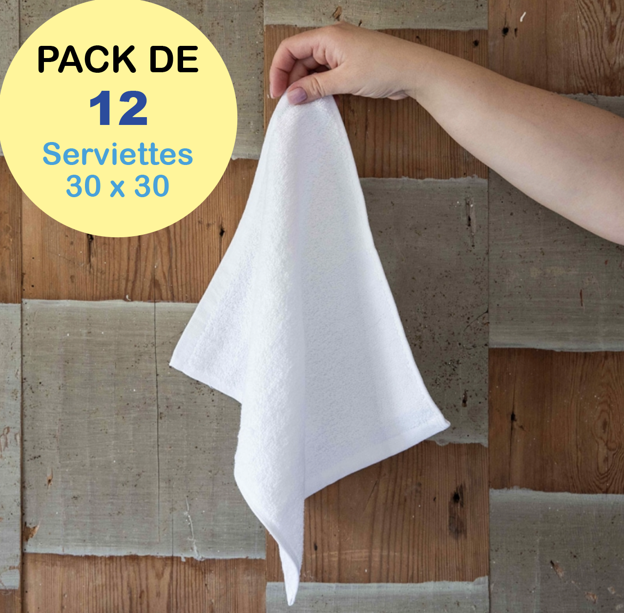 ✅ Pack de 12 Carrés invités blanc 30 x 30 cm (Blanc ou couleur Mix)