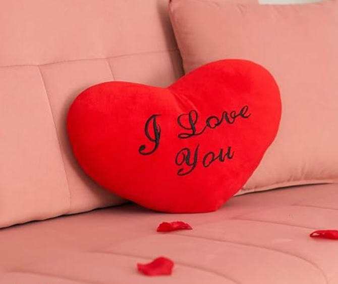 ✅ COUSSIN I LOVE YOU EN FORME COEUR