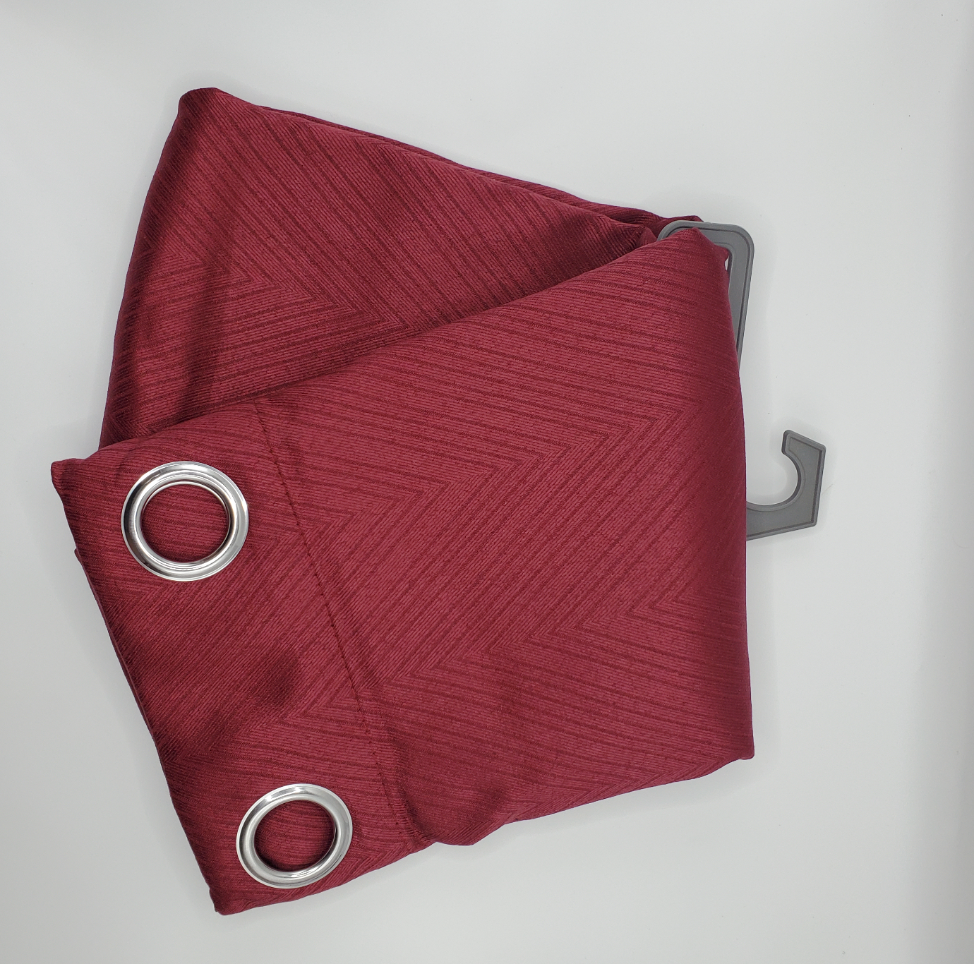 ✅ RIDEAU OCCULTANT ZIG ZAG ROUGE L140 x H260 cm