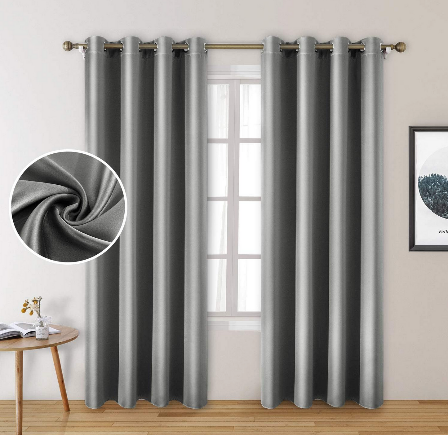 ✅ RIDEAU 100% OCCULTANT "MIRAGE" L140 x H260 cm (GRIS)