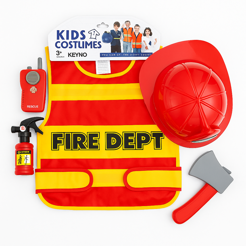 ✅ POMPIER HEROS DU FEU: Gilet & Accessoires (3 A 8 Ans)