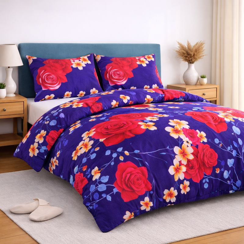 PACK DRAPS PLAT+2 TAIES+ COUETTES COULEUR (220cmx240cm)