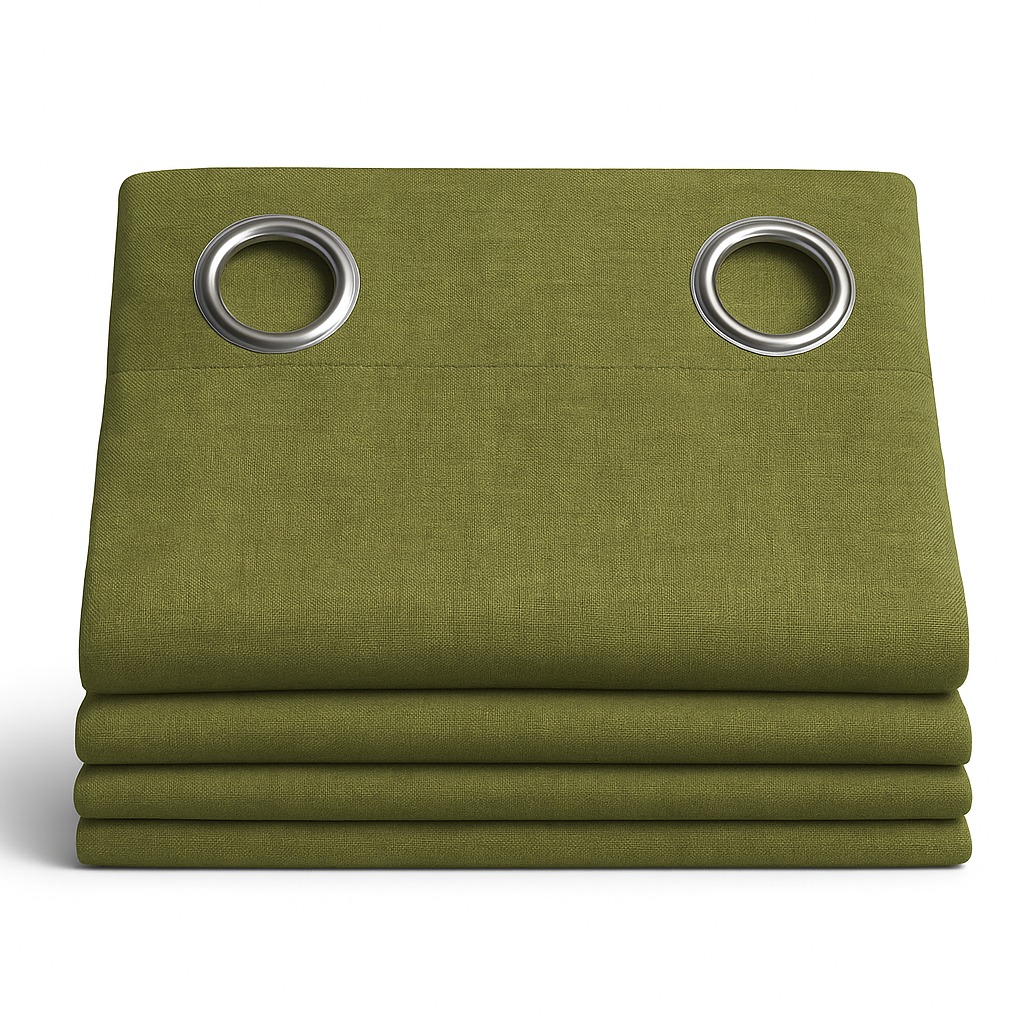 ✅ RIDEAU 100% OCCULTANT "OLIVE PRESTIGE" L140 x H260 cm