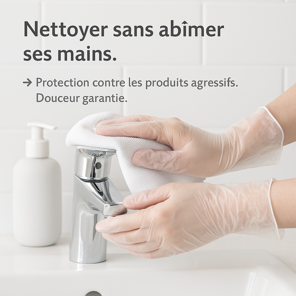 ✅ Pack ECO de 10 boîtes de 100 gants en vinyle – (Idéal pour les utilisateurs à grande échelle)