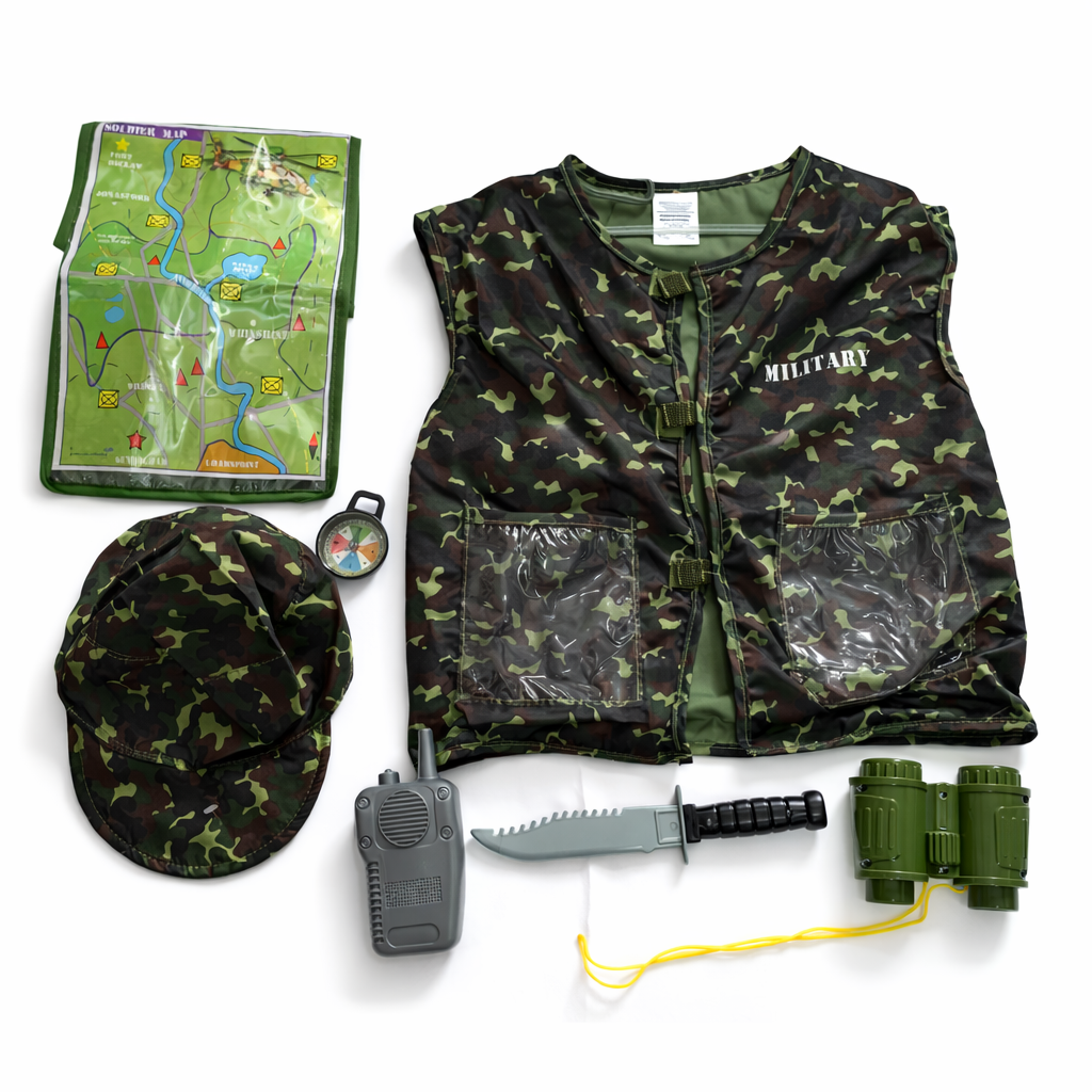 ✅ Kit Commando Junior – Gilet Militaire Enfant avec Accessoires 1