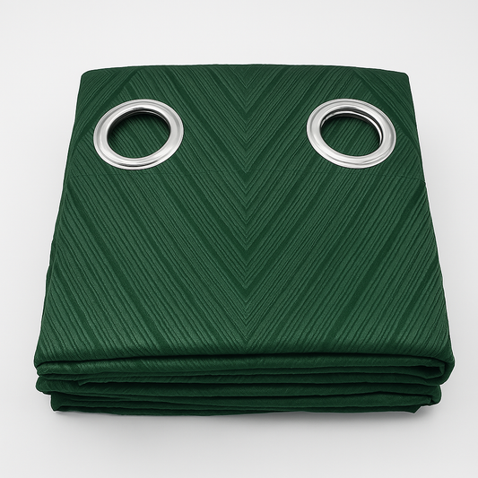 ✅ RIDEAU OCCULTANT ZIG ZAG VERT L140 x H260 cm