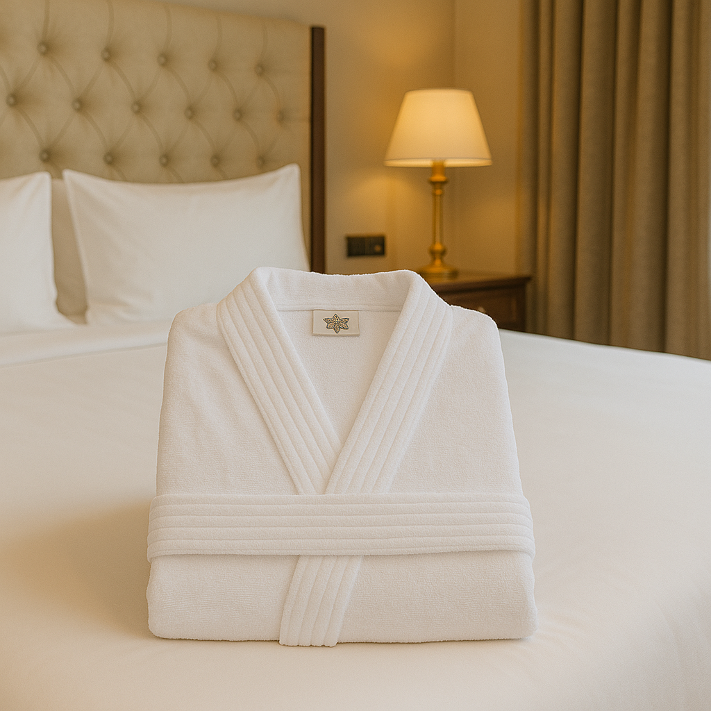 ✅ Peignoir de Luxe de Qualité Supérieure Blanc