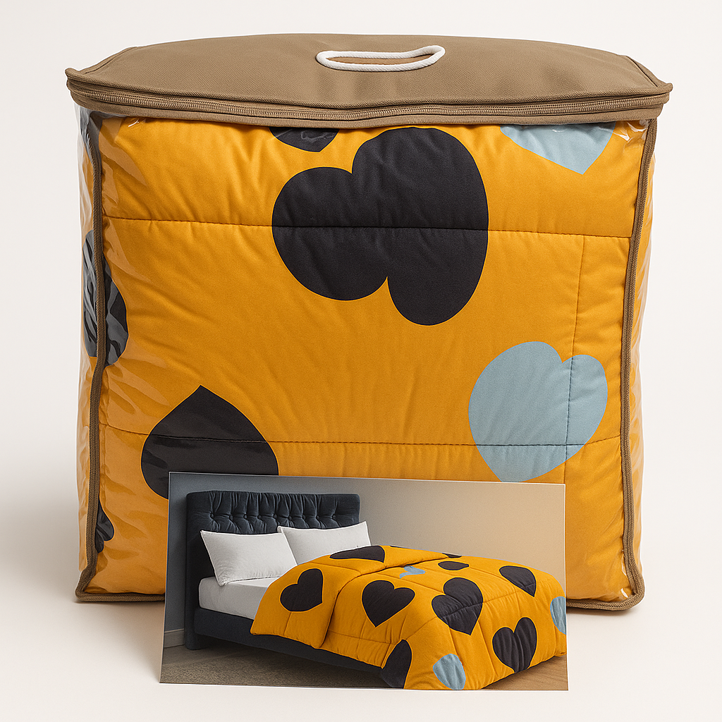 PACK DRAPS PLAT+2 TAIES+ COUETTES COULEUR (220cmx240cm)2
