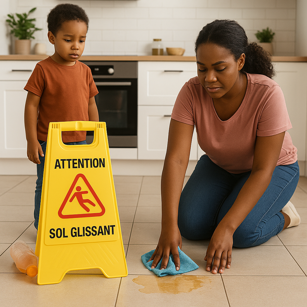 ✅ Panneau de Signalisation "ATTENTION SOL GLISSANT"