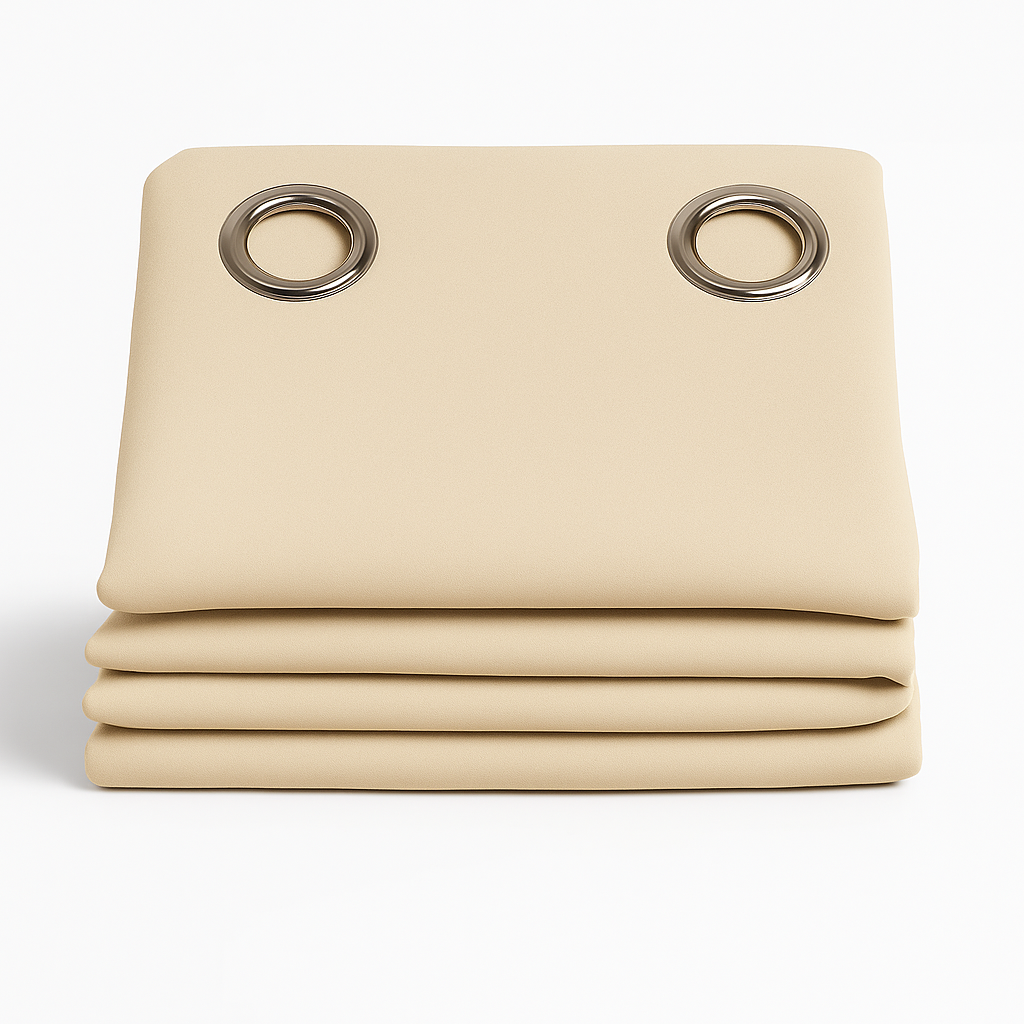 ✅ Rideau Occultant Beige avec Œillets – 140x260 cm