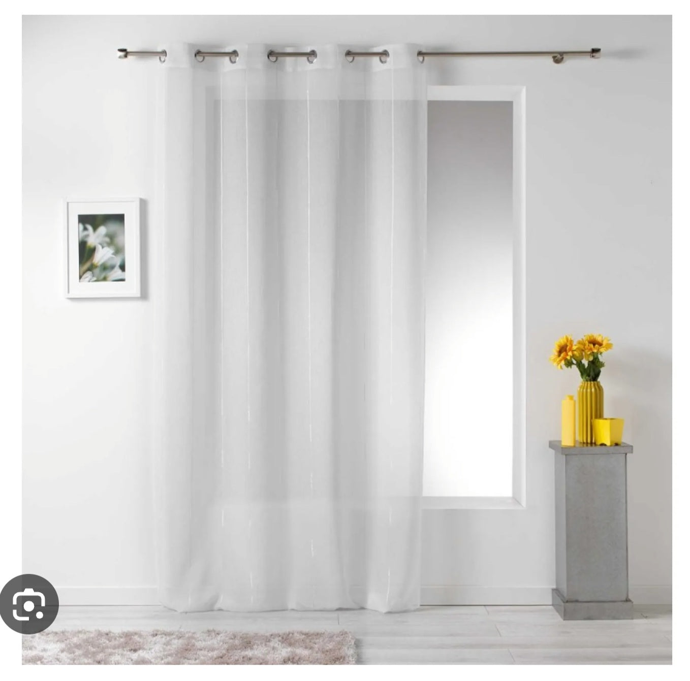 ✅ VOILAGE BLANC LIANE L140 x H260 cm
