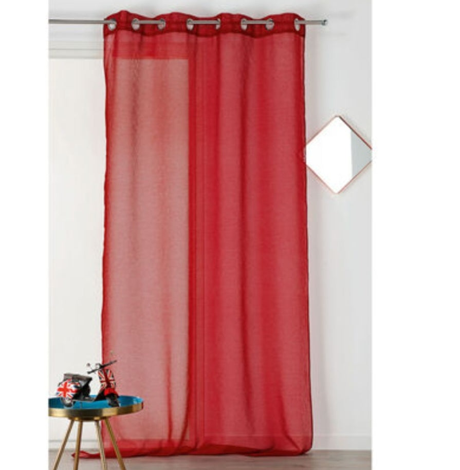 ✅ VOILAGE STRASS ROUGE L140 x H240 cm