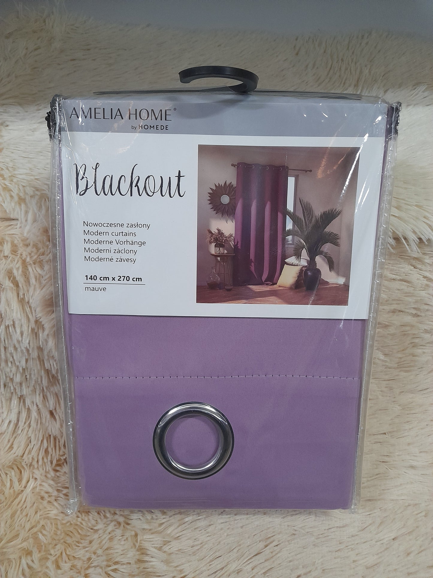 ✅ RIDEAU OCCULTANT MAUVE L140 x H270 cm