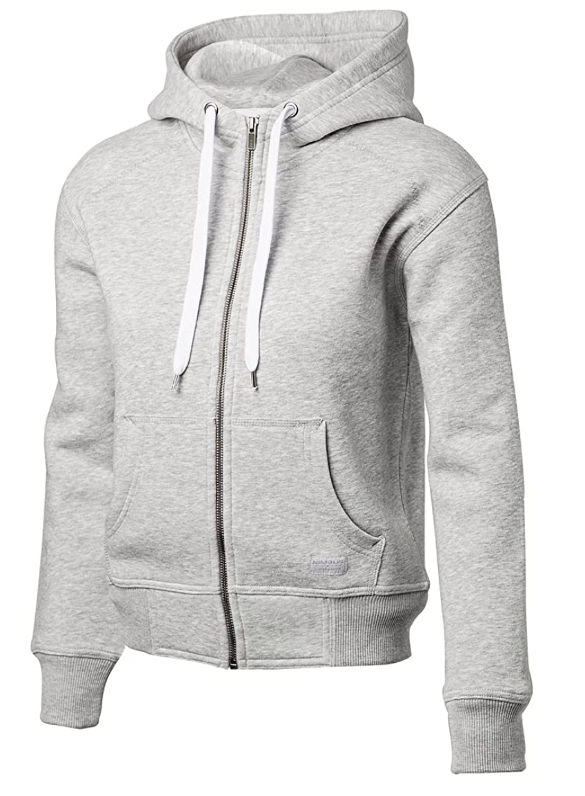 Sweat à Capuche et fermeture zippée (gris/taille s)
