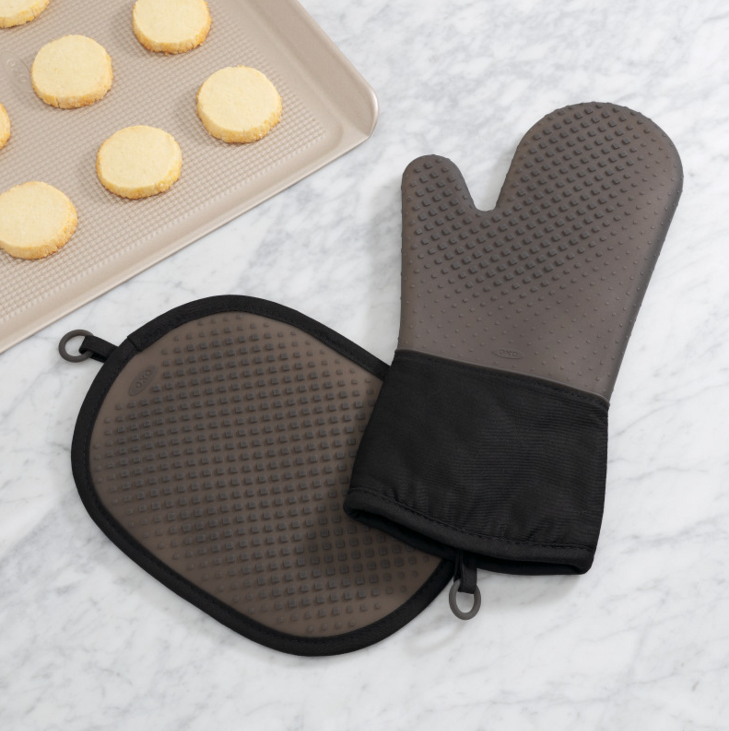 Gant + Manique en Silicone Couleur Noir