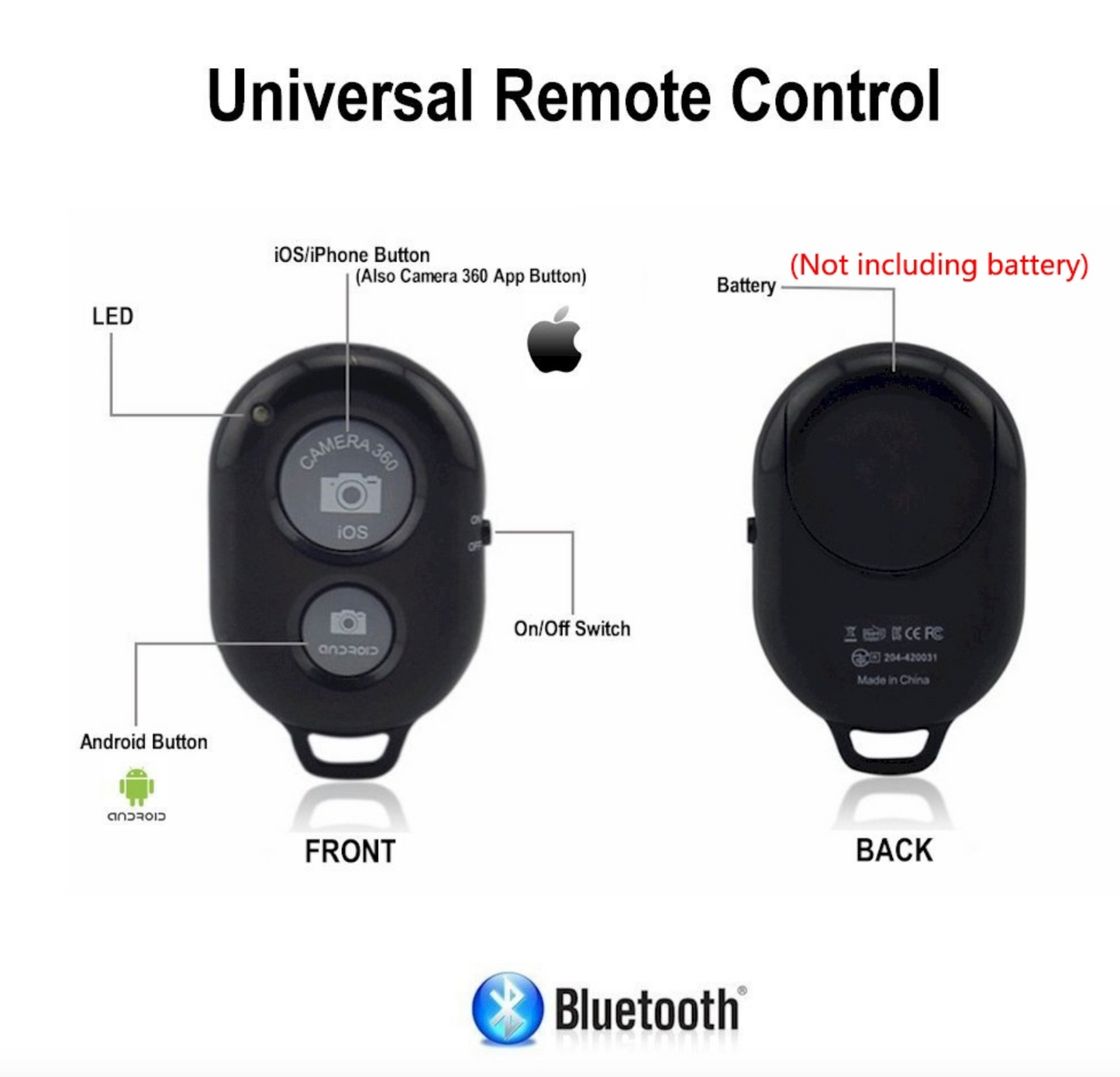 Télécommande Bluetooth pour Selfie iPhone & Android