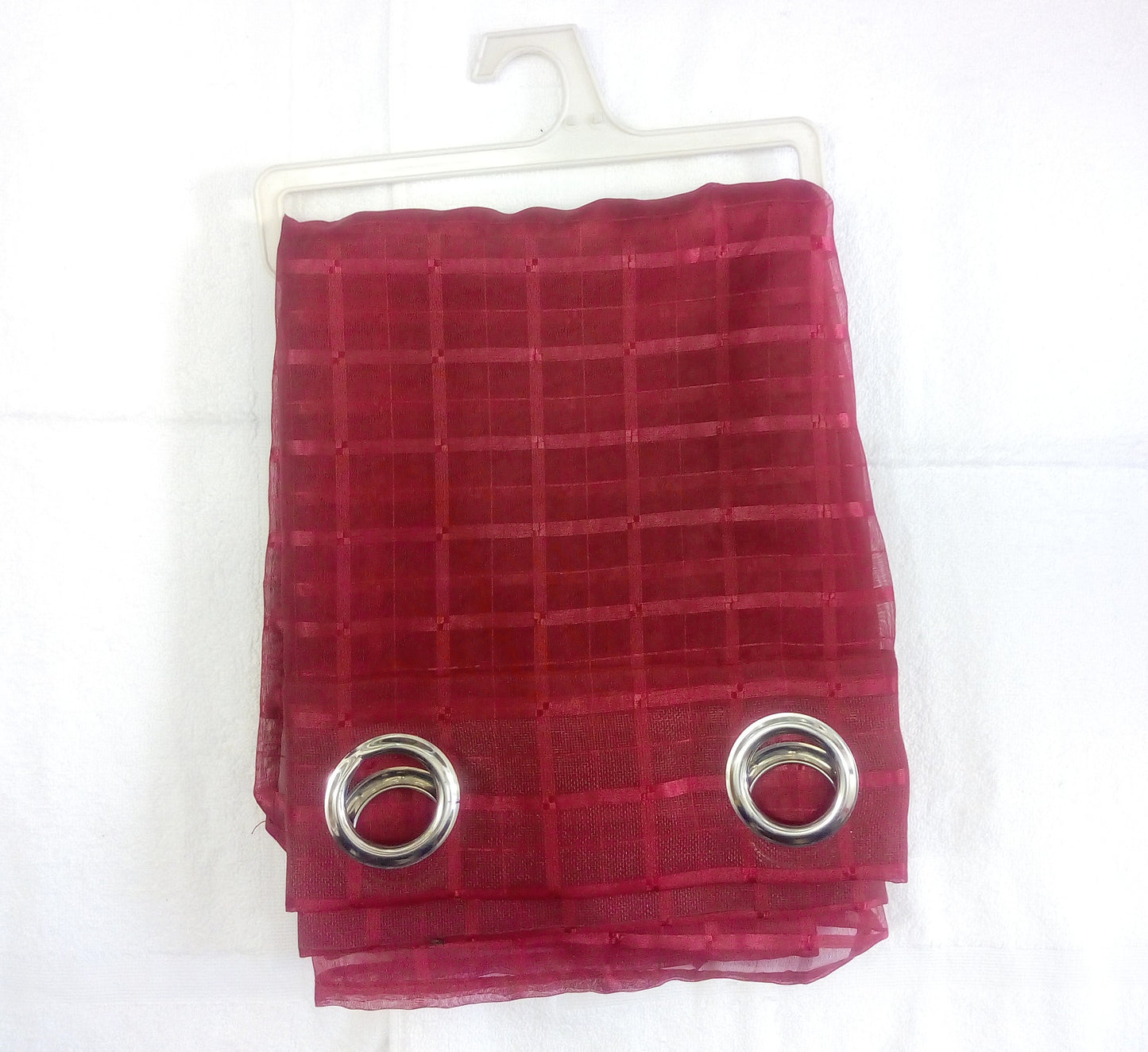 ✅ VOILAGE MOTIF RECTANGLE ROUGE L140 x H260 cm