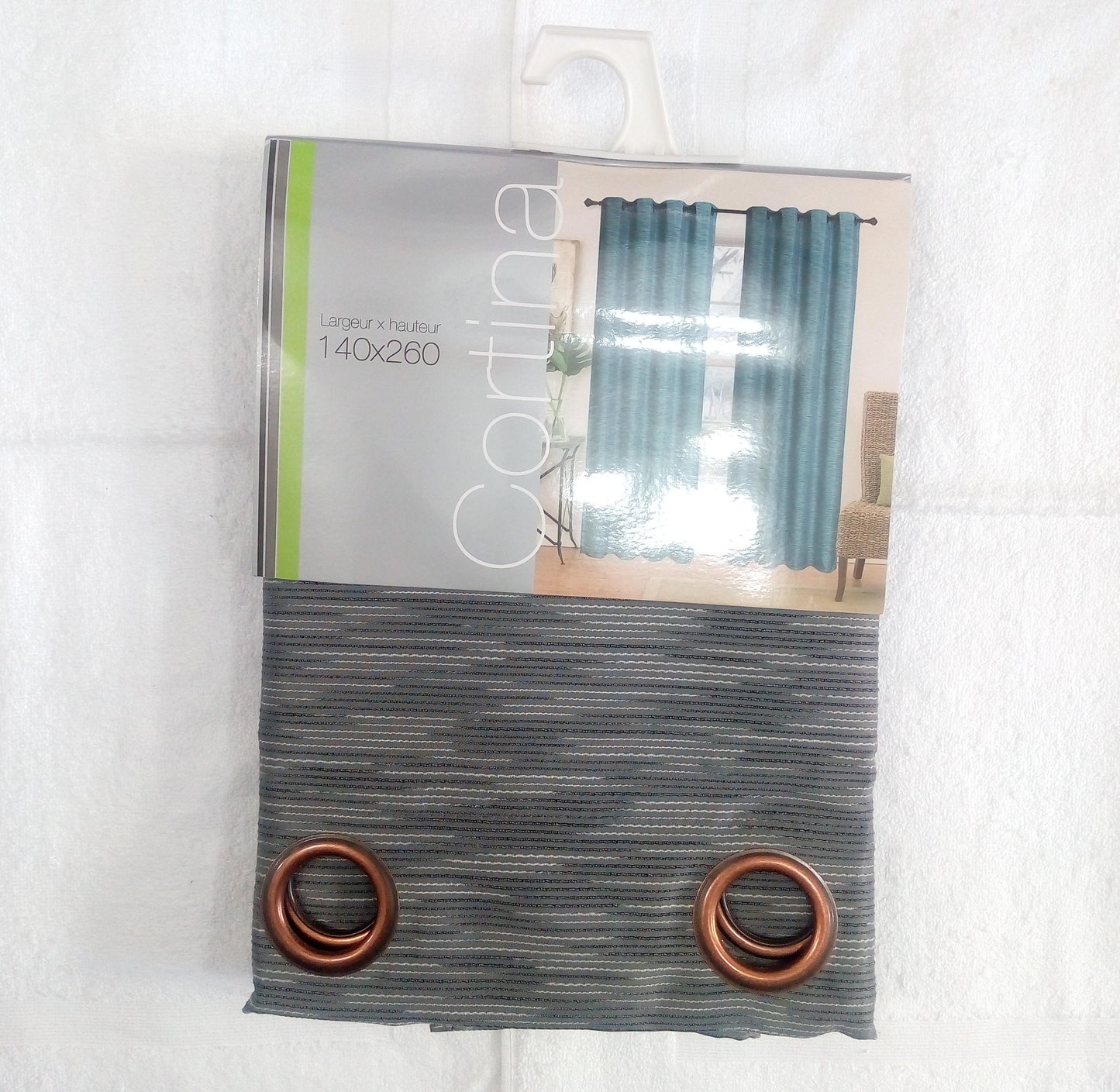 ✅ RIDEAU NEW GRIS L140 x H260 cm