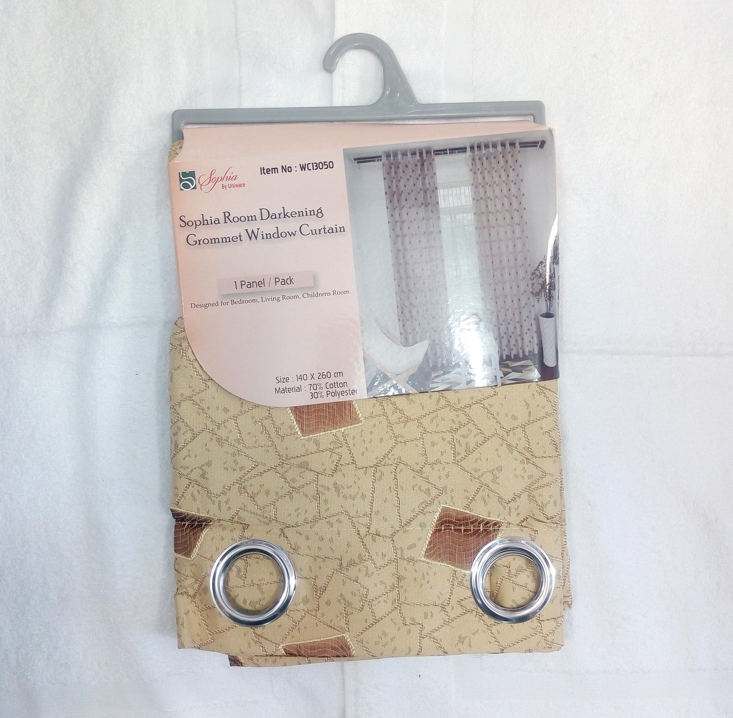 ✅ RIDEAU DECO MARRON/BEIGE L140 x H260 cm