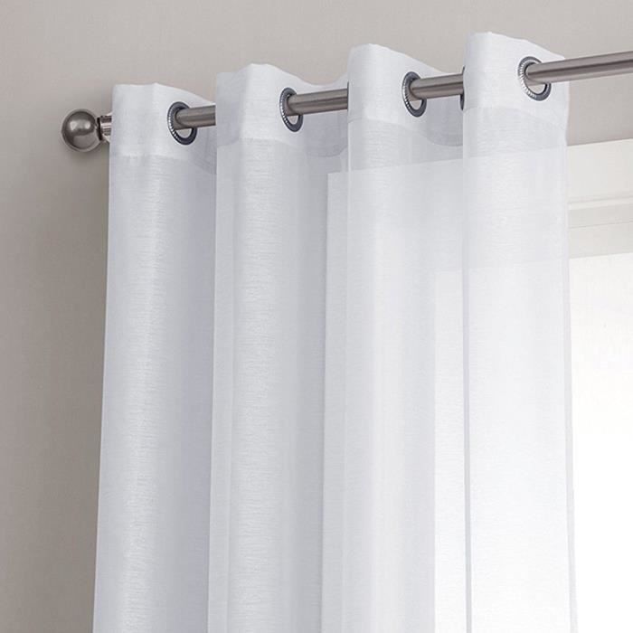✅ VOILAGE BLANC SIMPLE L140 x H260 cm