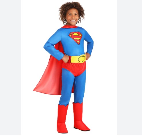 Déguisement Mardi Gras Enfant SUPER MAN (Disponible en M, L et XL)