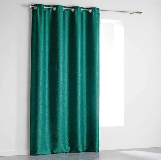 ✅ RIDEAU OCCULTANT ZIG ZAG VERT L140 x H260 cm