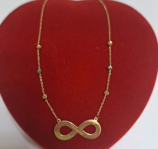 COLLIER EN OR 18 CARRATS "INFINITY"