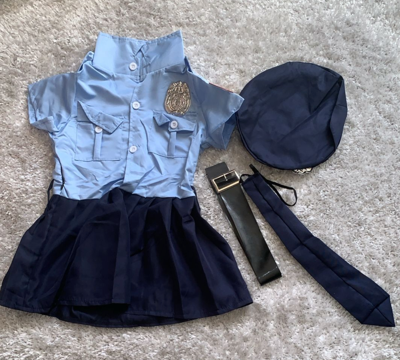 Déguisement Mardi Gras Enfant police fille (02 pièces taille 1m20)