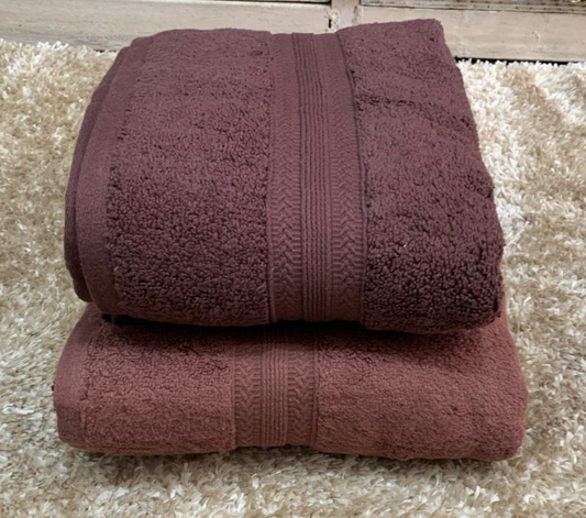 ✅ Pack de 02 Serviettes 100 % coton MM+GM (70x130 cm & 90x160 cm)