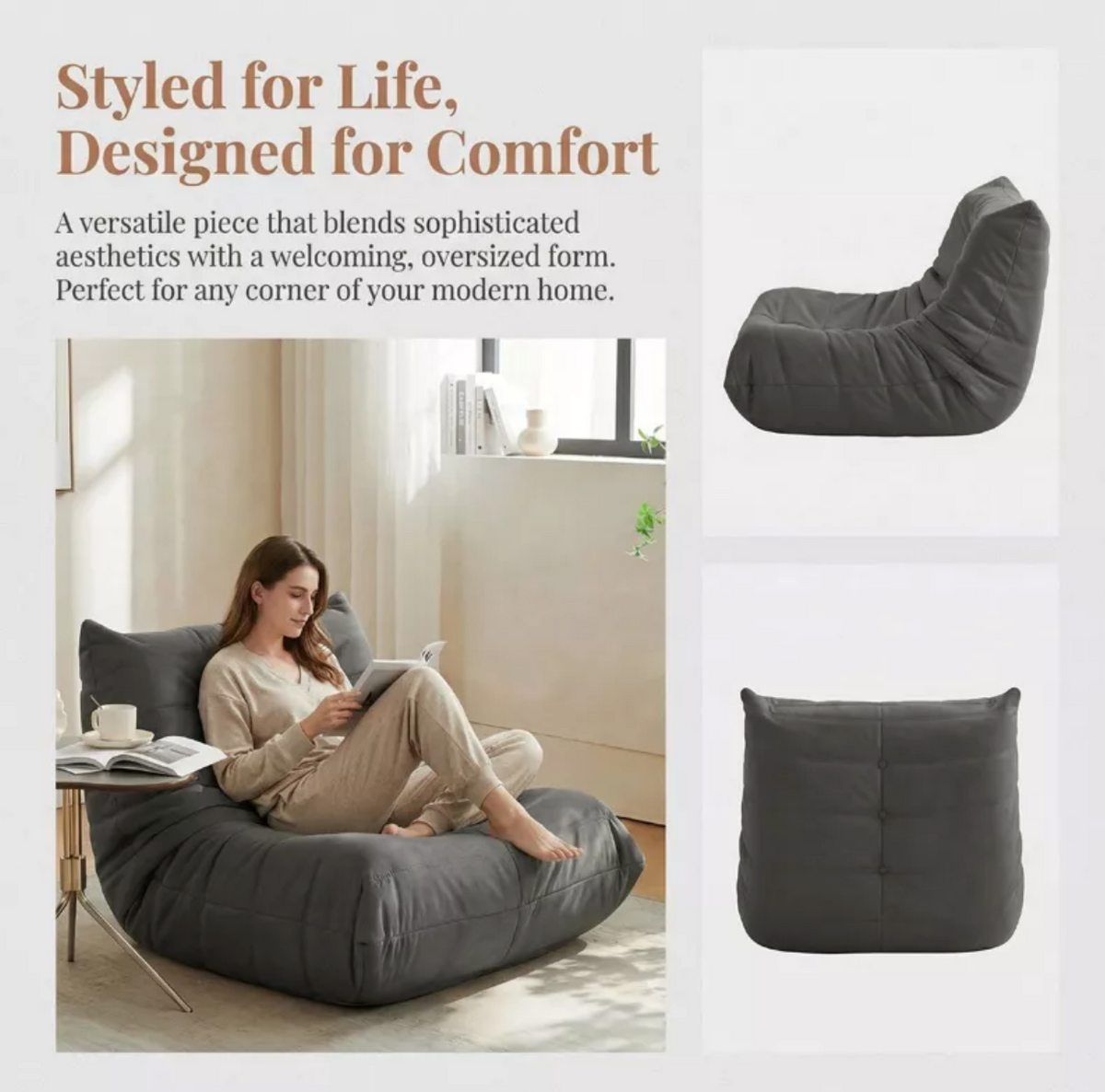 ✅ Canapé Fauteuil Cocoon Relax (90*101*75 cm)