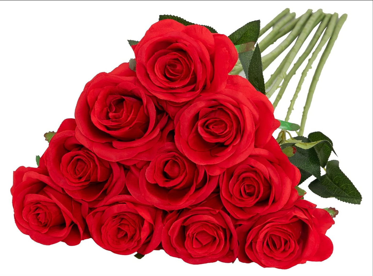 ✅ Bouquet de 20 roses artificielles rose rouge