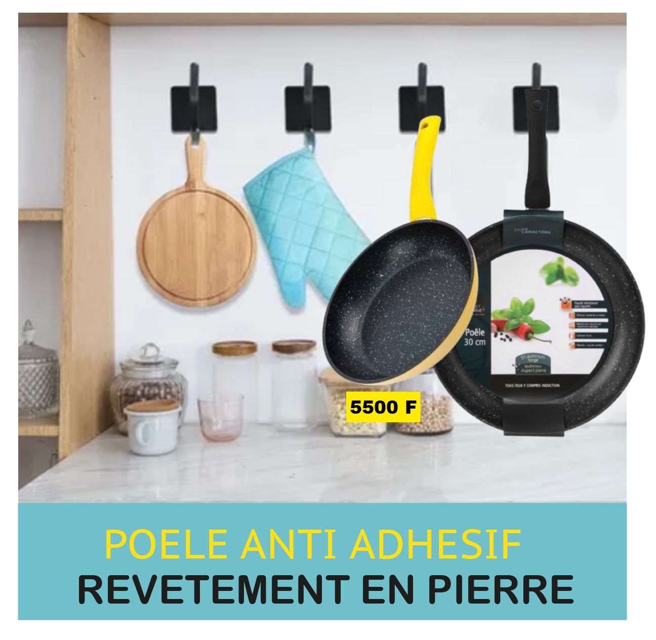 Poêle revetement en pierre DURANDAL 20 CM (Original Price 29 Euro)