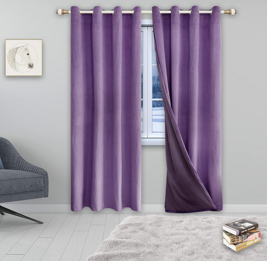 ✅ RIDEAU OCCULTANT "LILAS" L140 x H260 cm