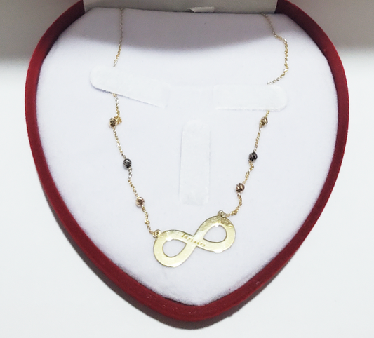 COLLIER EN OR 18 CARRATS "INFINITY"