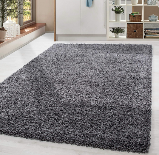 ✅ TAPIS SHAGGY UNI GRIS FONCE (Dimensions: 1m x 2m)