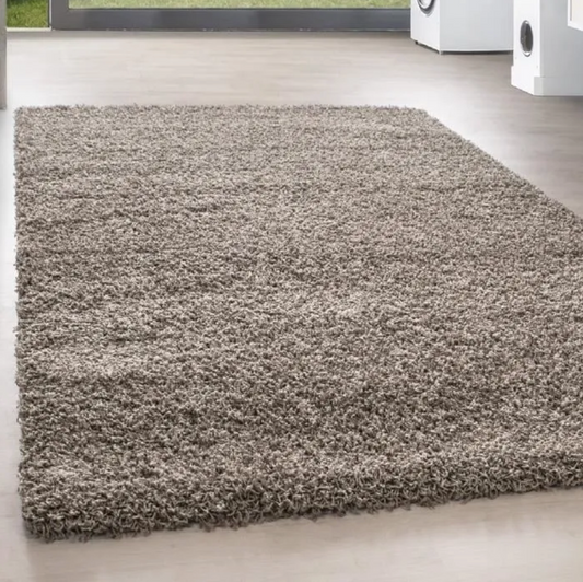 ✅ TAPIS SHAGGY UNI TAUPE (Dimensions: 1m x 2m)