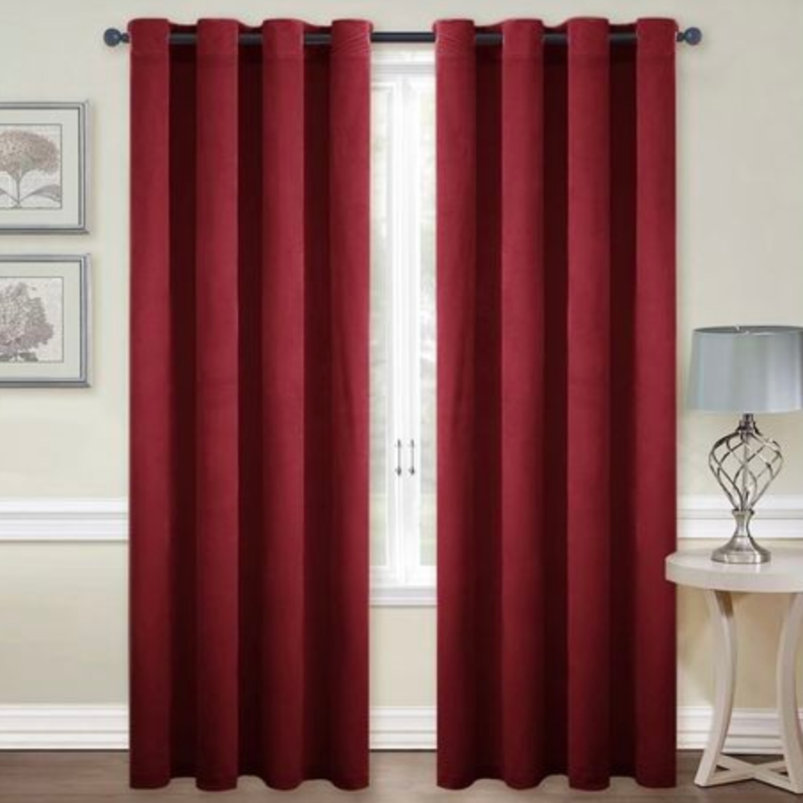 ✅ RIDEAU 100% OCCULTANT "LUXOR" L140 x H260 cm (ROUGE)