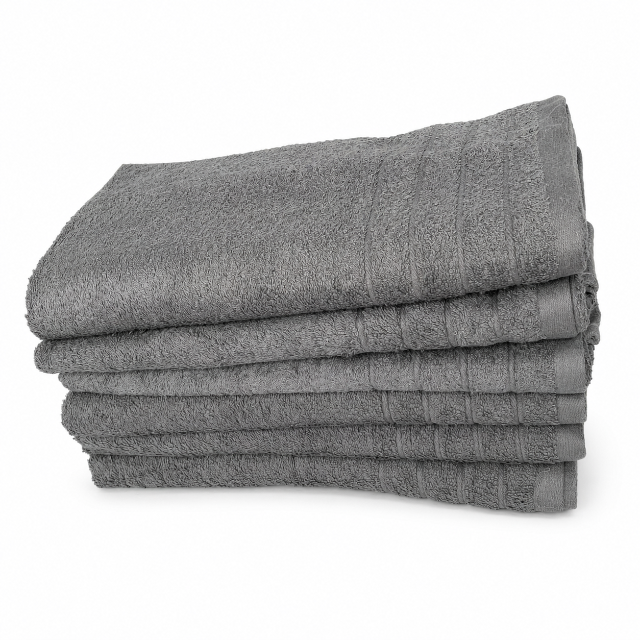 ✅ Pack de 06 Serviettes 100 % coton Couleur Gris (70 cm x 130 cm)