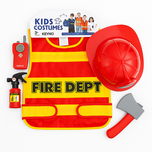 ✅ POMPIER HEROS DU FEU: Gilet & Accessoires (3 A 8 Ans)