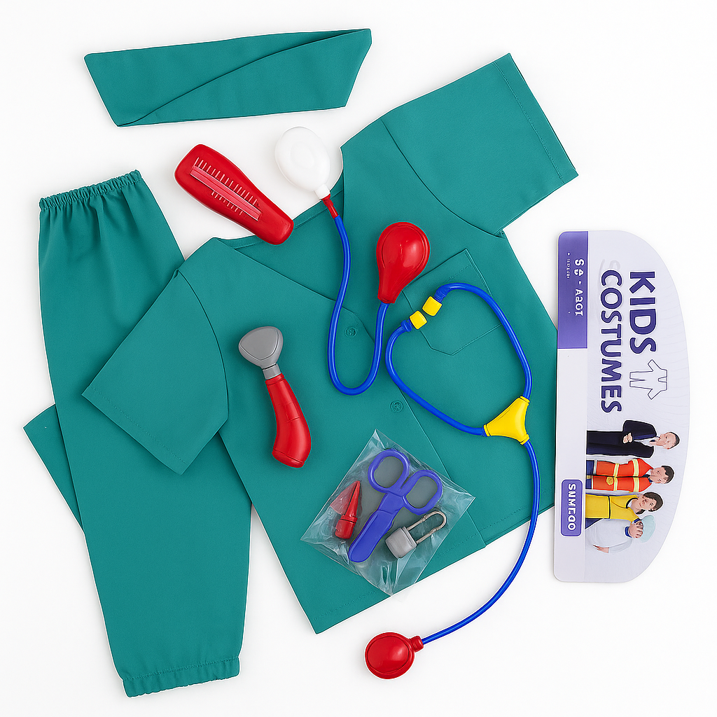 ✅ DOCTEUR MINI CHIRURGIEN: Gilet & Accessoires (3 A 8 Ans)