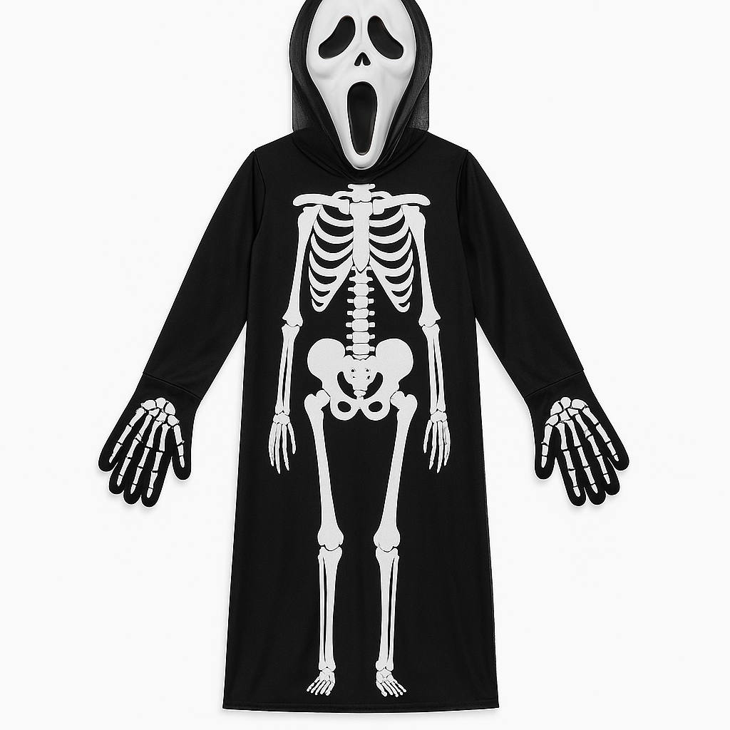 ✅ SQUELETTE & MASQUE : Costume Effrayant