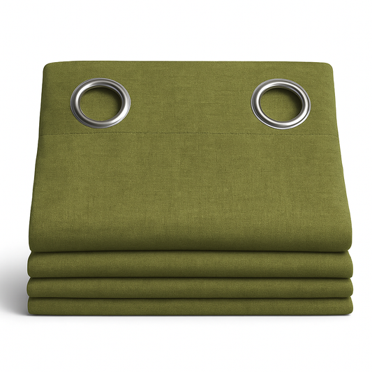 ✅ RIDEAU 100% OCCULTANT "OLIVE PRESTIGE" L140 x H260 cm